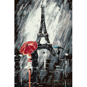 раскладка Непогода в Париже Раскраска по номерам на холсте Живопись по номерам
