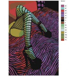 схема Стройные ножки Раскраска картина по номерам на холсте