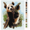 Раскладка Малыш панда Раскраска по номерам на холсте Живопись по номерам Z-AB50