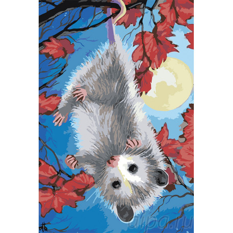 Веселый мышонок Раскраска картина по номерам на холсте A596
