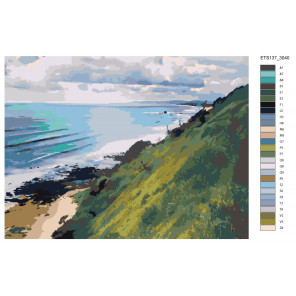 Макет Утес на побережье Раскраска картина по номерам на холсте ETS137