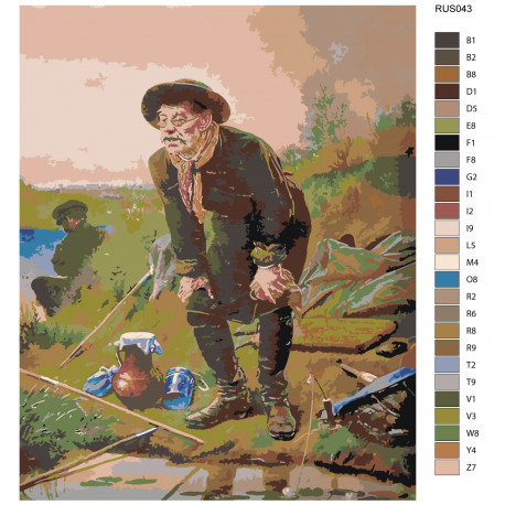 Макет Опытный рыбак Раскраска картина по номерам на холсте RUS043