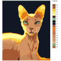 Египетская кошка Раскраска картина по номерам на холсте