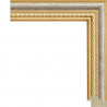 Серебро с декоративной золотой полоской Рамка для картины на картоне
