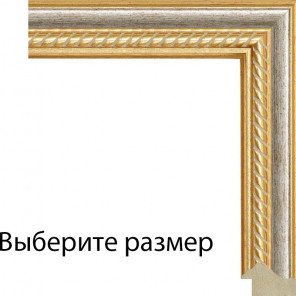 Выберите размер Серебро с декоративной золотой полоской Рамка для картины на холсте