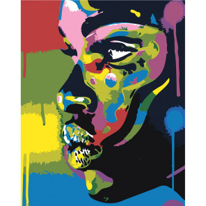 Радужный лик Раскраска картина по номерам на холсте PA186-100x125