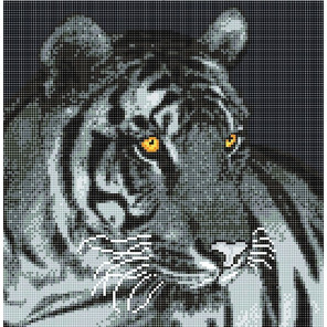 Пример оформления в рамку Тигр Ткань с рисунком Божья коровка 0010