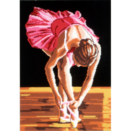  Юная балерина Канва жесткая с рисунком для вышивки Gobelin L 42