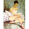 Балерина, разминающая колено Канва жесткая с рисунком для вышивки Gobelin L
