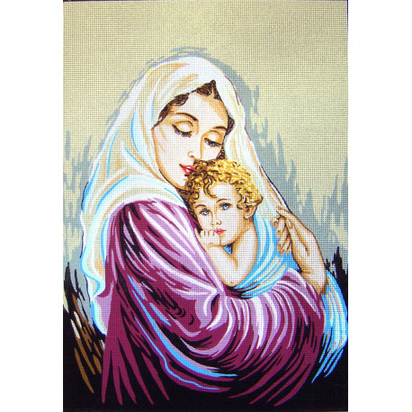 Мать и дитя Канва жесткая с рисунком для вышивки Gobelin L