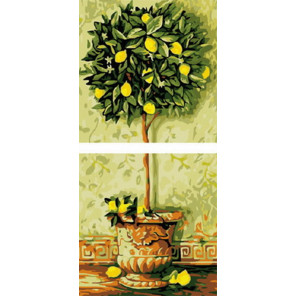  Лимонное дерево Модульная картина по номерам на холсте с подрамником PRX2003