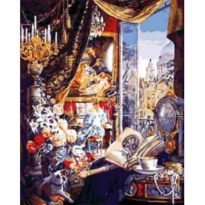  Окно в Париж Раскраска картина по номерам на холсте MG6141