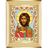 Пример оформления в рамку Господь Вседержитель Ткань для вышивания с нанесенным рисунком Божья коровка 0070