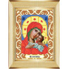 Пример оформления в рамку Богородица Корсунская Ткань для вышивания с нанесенным рисунком Божья коровка 0080