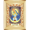 Пример оформления в рамку Богородица Остробрамская Ткань для вышивания с нанесенным рисунком Божья коровка 0082