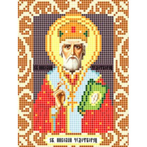  Святой Николай Чудотворец Ткань для вышивания с нанесенным рисунком Божья коровка 0086