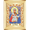 Пример оформления в рамку Богородица Леушинская Ткань для вышивания с нанесенным рисунком Божья коровка 0088