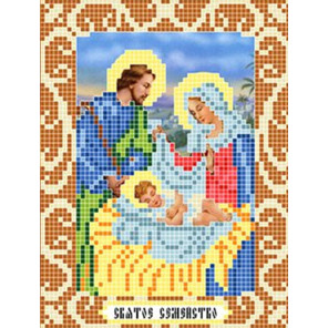  Святое семейство Ткань для вышивания с нанесенным рисунком Божья коровка 0095