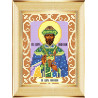 Пример оформления в рамку Святой Царь Николай Ткань для вышивания с нанесенным рисунком Божья коровка 0101
