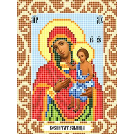  Богородица Воспитательница Ткань для вышивания с нанесенным рисунком Божья коровка 0104