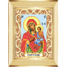 Пример оформления в рамку Богородица Воспитательница Ткань для вышивания с нанесенным рисунком Божья коровка 0104