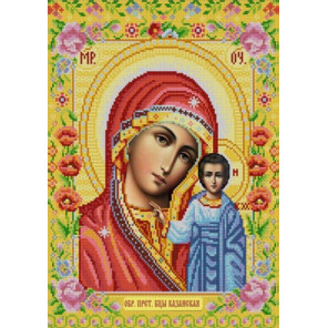  Богородица Казанская Ткань с нанесенным рисунком для вышивки бисером Конек 9261