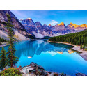 Озеро в Канаде Раскраска картина по номерам на холсте с цветной схемой