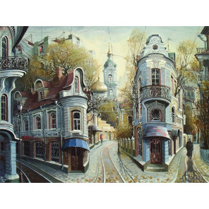 Внешний вид коробки Улочки старой Москвы Раскраска картина по номерам на холсте с цветной схемой KK0012