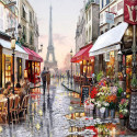Прогулки по Парижу Раскраска картина по номерам на холсте