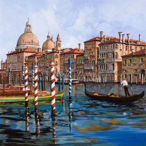 Каналы Венеции Раскраска картина по номерам на холсте KH0394