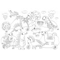 Динозавры Многоразовая раскраска-коврик для творчества