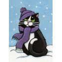 Зимний кот Алмазная вышивка мозаика Гранни