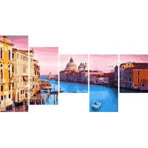  Утро в Венеции Модульная картина по номерам на холсте с подрамником WX1056