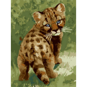  Маленький леопард Раскраска картина по номерам на холсте Z-EX5801