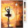 Балерина у фонаря Раскраска картина по номерам на холсте