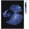 Голубая рыбка 100х125 Раскраска картина по номерам на холсте