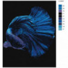 Синяя рыбка 100х125 Раскраска картина по номерам на холсте
