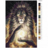 Лев со знаком зодиака 100х150 Раскраска картина по номерам на холсте