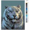 Белый тигр 80х100 Раскраска картина по номерам на холсте