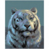 Белый тигр Раскраска картина по номерам на холсте