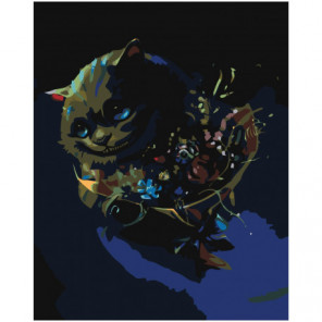 Улыбка Чеширского кота 80х100 Раскраска картина по номерам на холсте