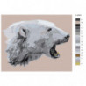 Белый медведь 80х100 Раскраска картина по номерам на холсте