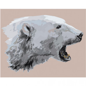 Белый медведь 100х125 Раскраска картина по номерам на холсте