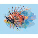 Экзотическая рыбка 80х100 Раскраска картина по номерам на холсте