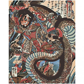 Японская живопись Раскраска картина по номерам на холсте