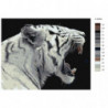 Белый тигр 100х125 Раскраска картина по номерам на холсте