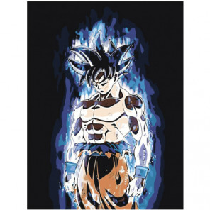 Goku Ультра Инстинкт Раскраска картина по номерам на холсте