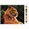 Величественный тигр Раскраска картина по номерам на холсте