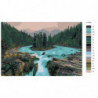 Водопад Sunwapta falls Канада 100х150 Раскраска картина по номерам на холсте