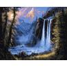  Ночной водопад Раскраска картина по номерам на холсте ZX 22382